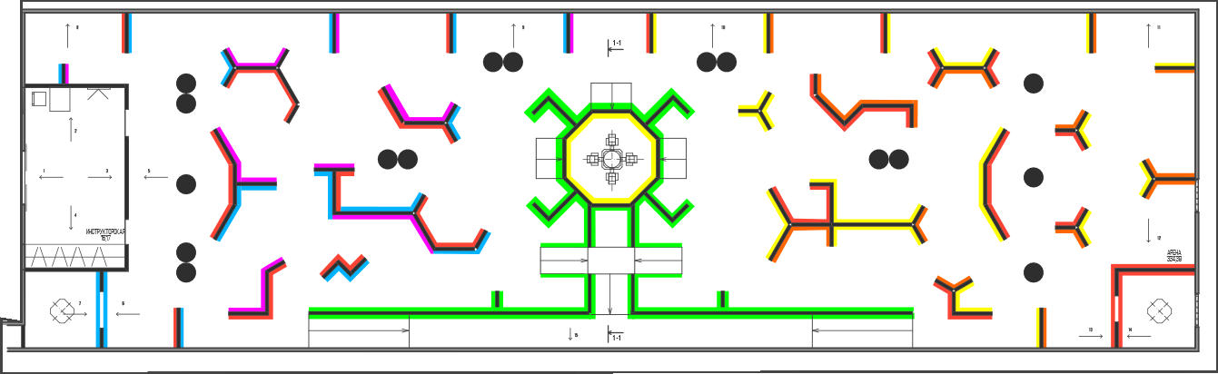 Laser tag arena painting