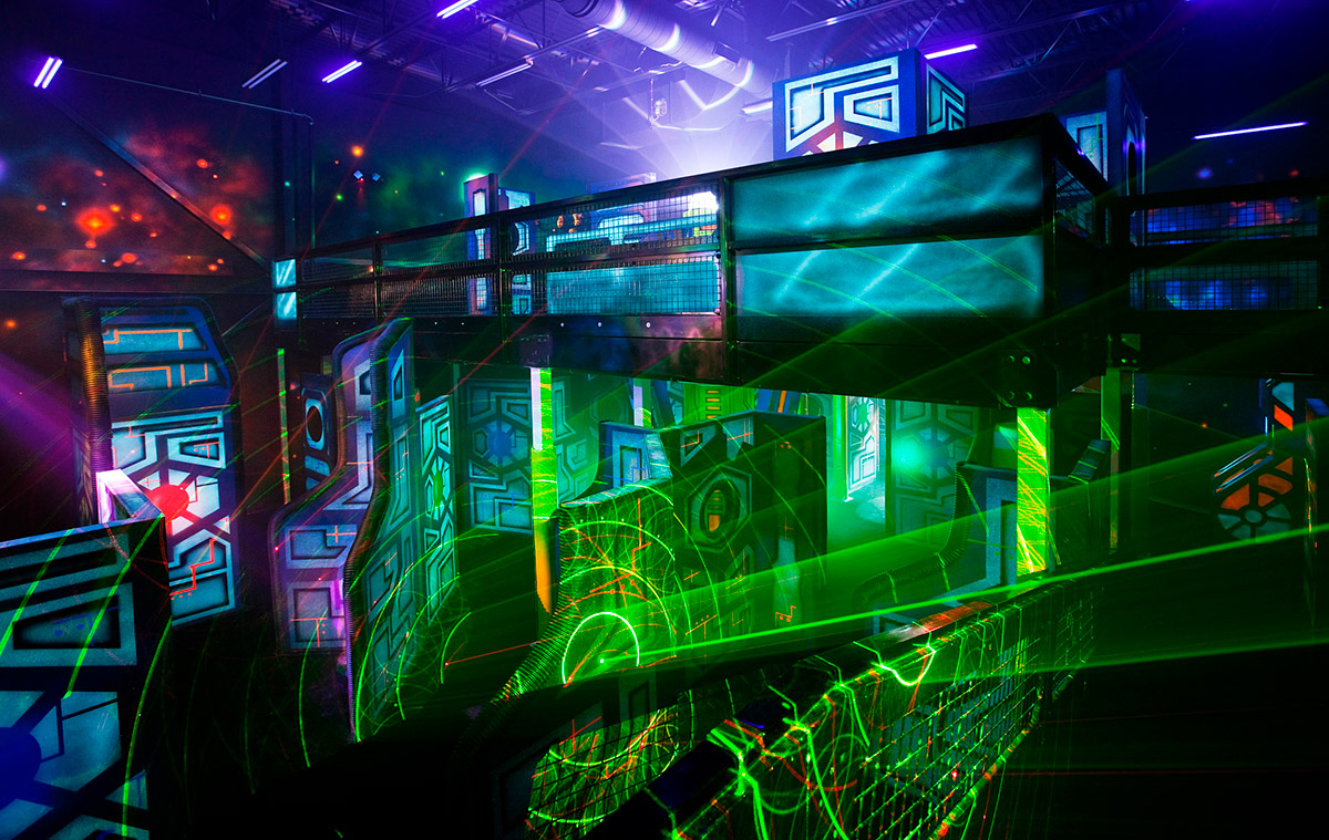 Laser tag arena interrior