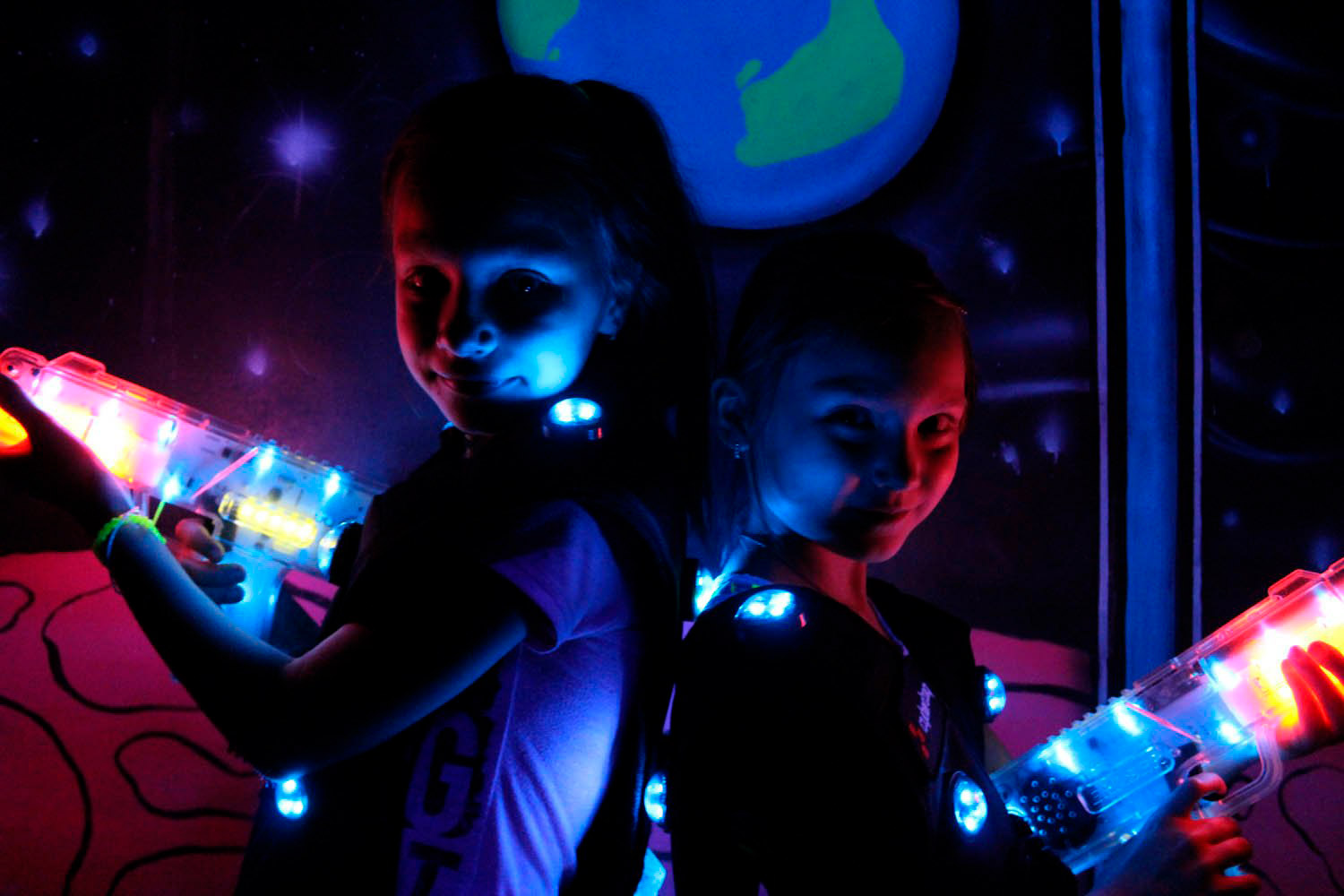 Laser tag arena interrior