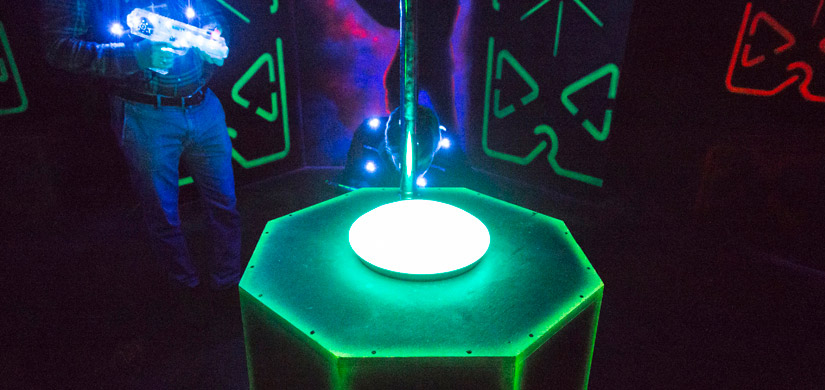 Laser tag arena interrior